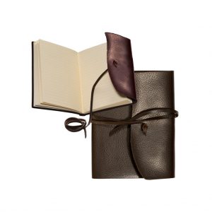 Branded Americana Leather Wrapped Journal Brown