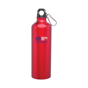 Branded 24 oz h2go Aluminum Classic Red