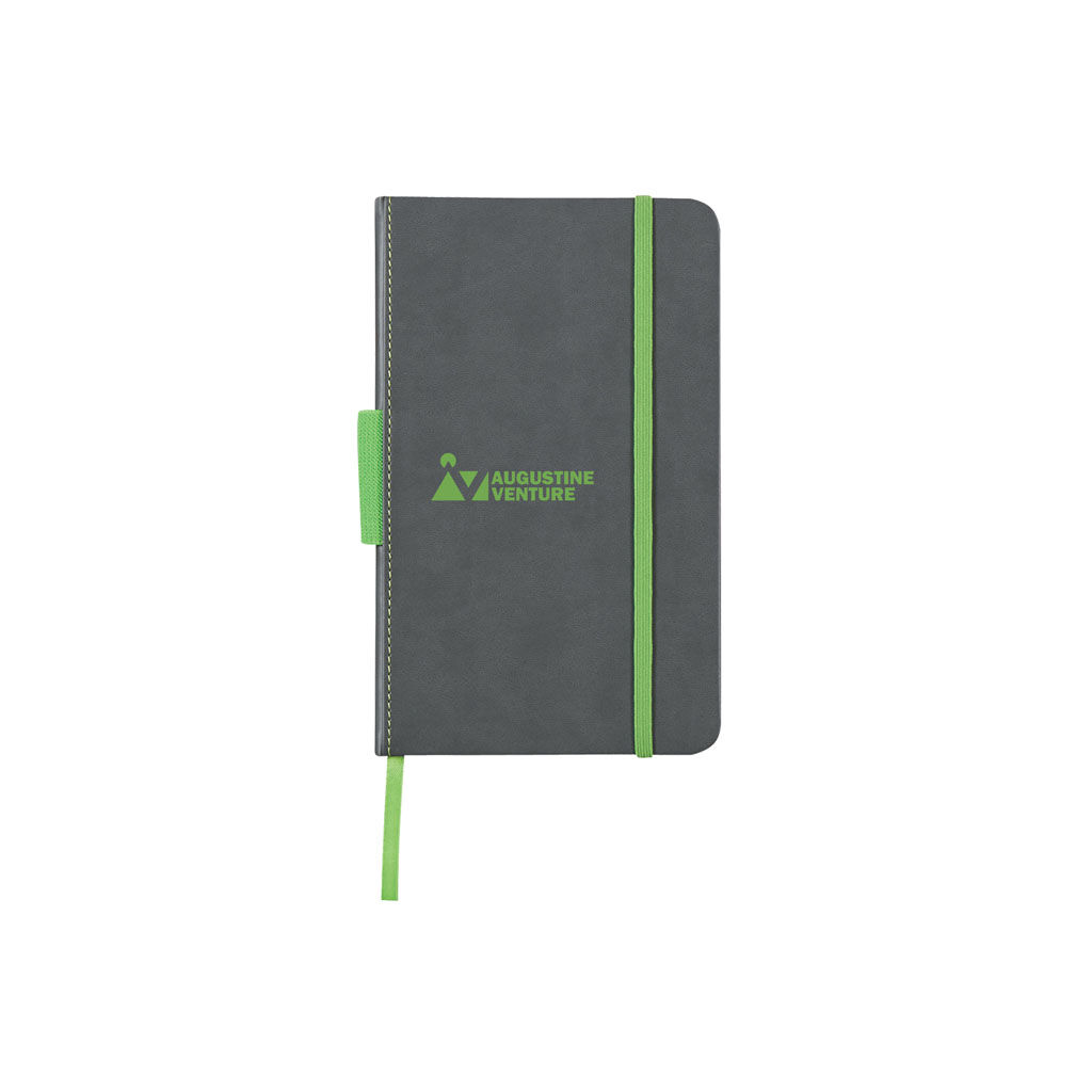 Custom Branded Pemberly Notebook - GrayLimeGreen