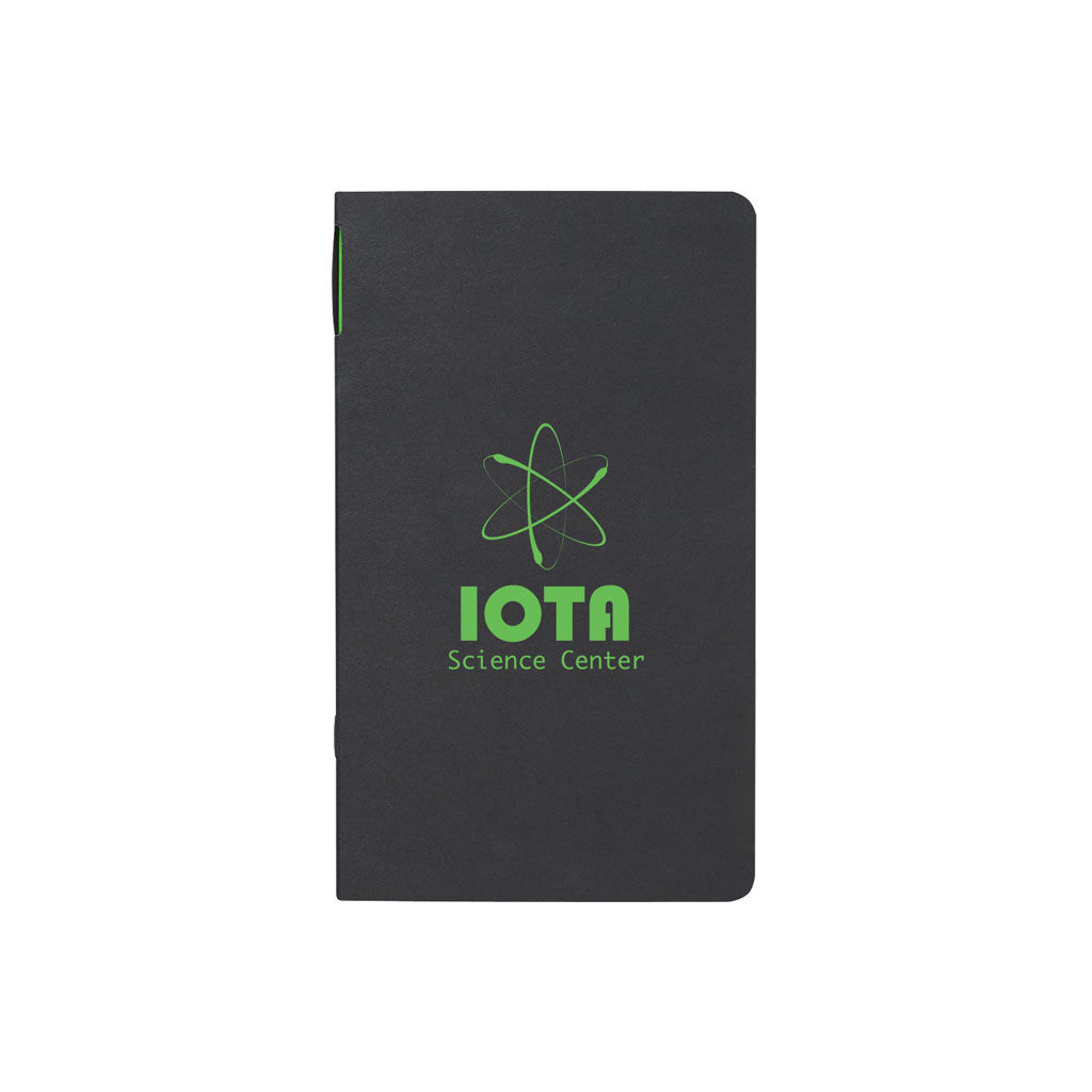 Custom Branded Script Notebook - BlackLimeGreen