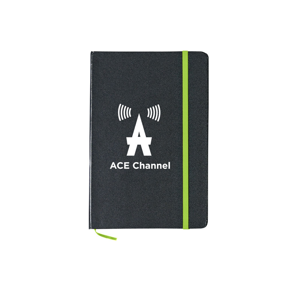 Custom Branded Shelby Journal - BlackLimeGreen