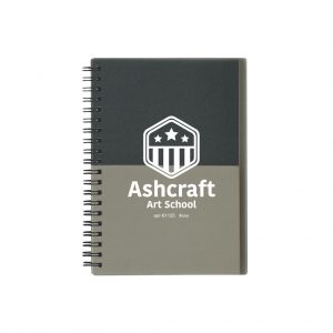 Branded Two-Tone Spiral Notebook Charcoal