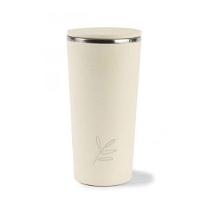 Branded 13.5 oz Gaia Bamboo Fiber with Stainless Steel Tumbler Natural