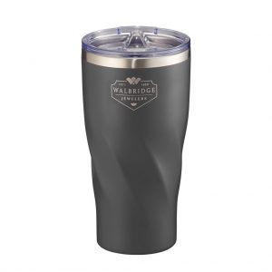 Branded 20 oz Hugo Copper Vac Tumbler with Powder Coating Gray