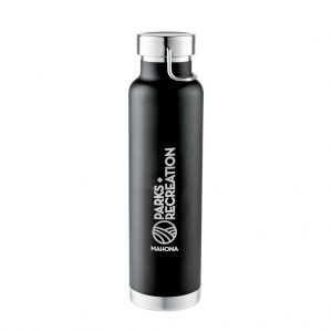 Branded 22 oz Thor Copper Vacuum Insulated Bottle Black