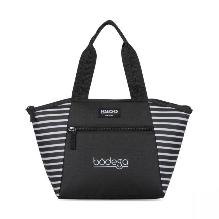 Custom Branded Igloo Bags - Black & White Stripes