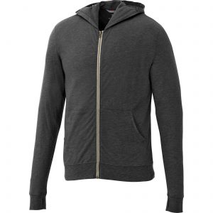 Branded Garner Knit Full Zip Hoody (Male) Heather Dark Charcoal