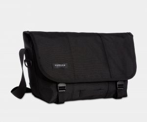 Branded Classic Messenger Bag Jet Black