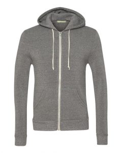 Branded Alternative Rocky Eco-Fleece Full Zip Hooded Sweatshirt Eco Grey