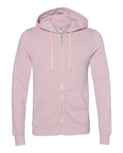 Branded Alternative Rocky Eco-Fleece Full Zip Hooded Sweatshirt Eco Rose Quartz