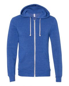 Branded Alternative Rocky Eco-Fleece Full Zip Hooded Sweatshirt Eco True Pacific Blue