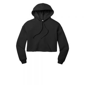 Branded Bella+Canvas Women’s Sponge Fleece Cropped Hoodie Black