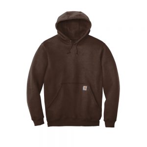 Branded Carhartt Midweight Hooded Sweatshirt Dark Brown