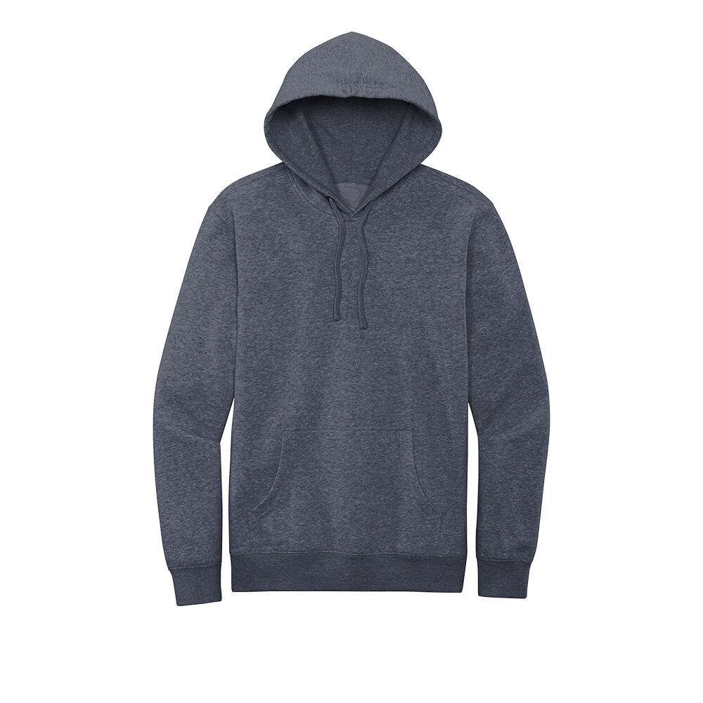 Custom Branded District Hoodies - Heathered Navy