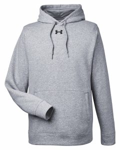 Branded Under Armour Men’s Hustle Pullover Hooded Sweatshirt True Grey Heather/Black