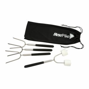 Branded Extendable 34″ Roasting Sticks with Carrying Case Black