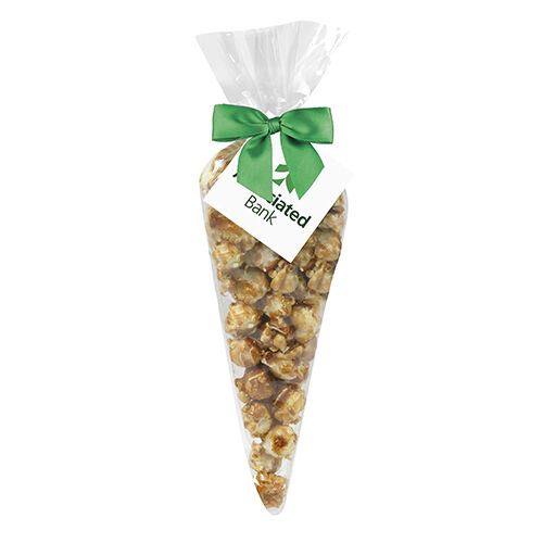 Custom Branded Gourmet Popcorn Cone Bags (small) - Midnite Snax Munch