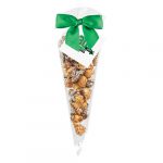 Custom Branded Gourmet Popcorn Cone Bags (small) - Chocolate Pretzel Popcorn