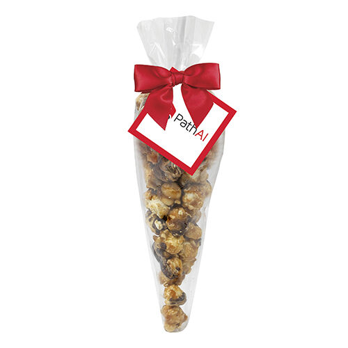 Custom Branded Gourmet Popcorn Cone Bags (small) - Cookies & Cream Popcorn