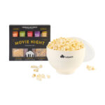 Custom Branded Gourmet Expressions – Movie Night Gourmet Popcorn Gift Set - White