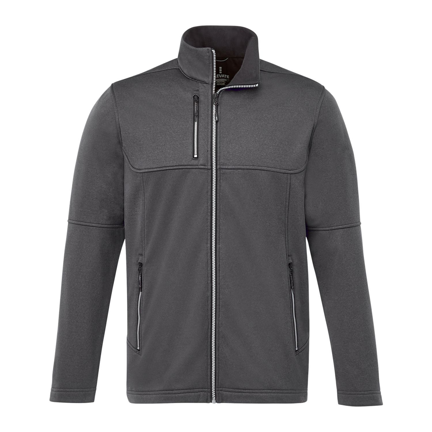 Custom Branded Men’s JORIS Eco Softshell Jacket - Heather Dark Charcoal