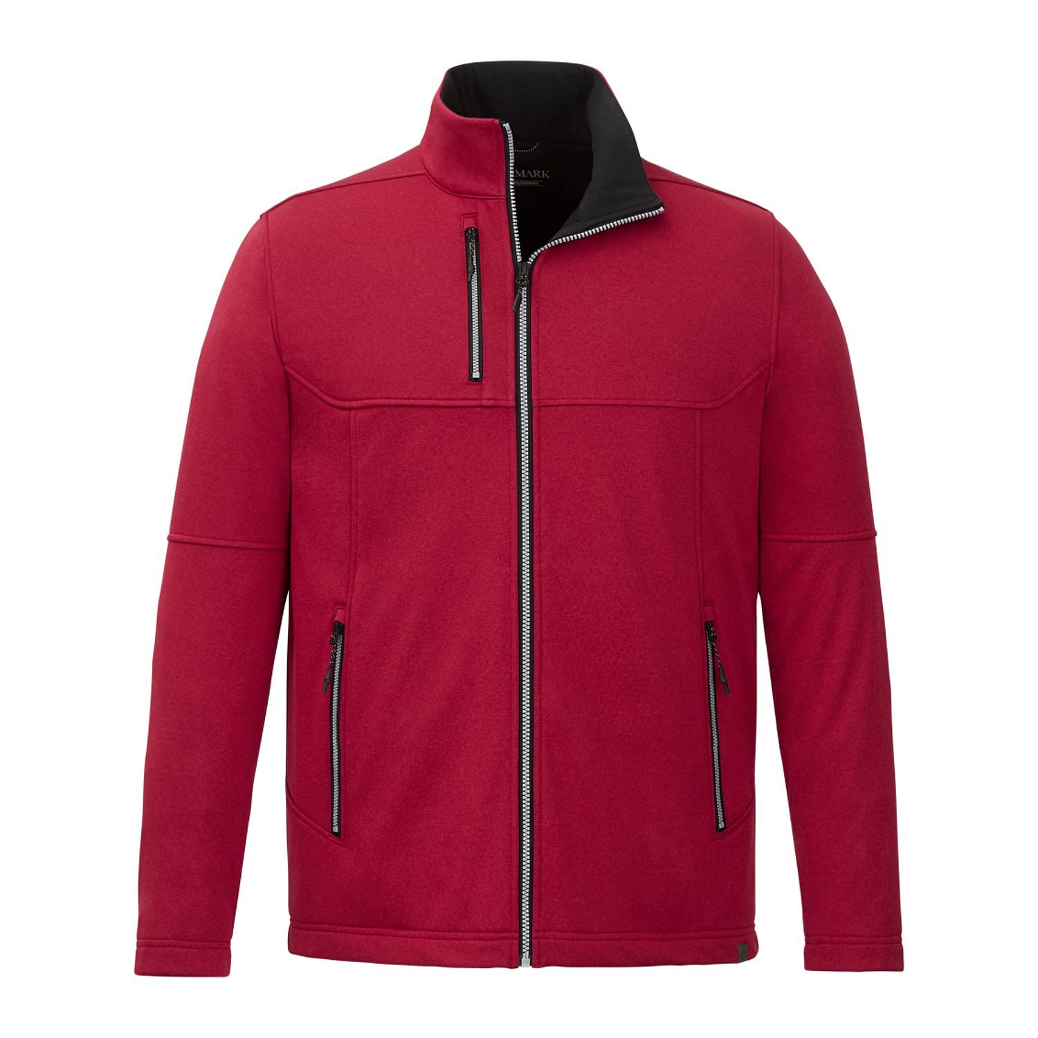 Custom Branded Men’s JORIS Eco Softshell Jacket - Vintage Red Heather