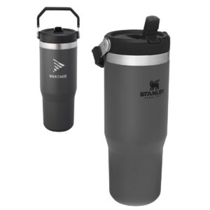 Branded Stanley® 30oz IceFlow Flip Straw Tumbler Gray