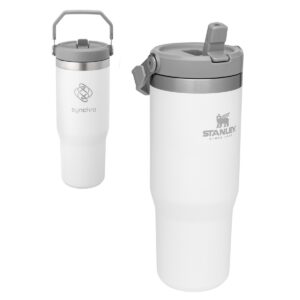 Branded Stanley® 30oz IceFlow Flip Straw Tumbler White