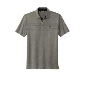 Branded TravisMathew Monterey Chest Stripe Polo Quiet Shade Grey