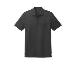 Branded TravisMathew Oceanside Heather Pocket Polo Black Heather