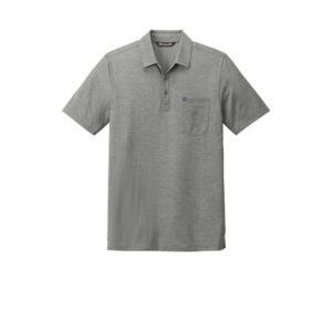 Branded TravisMathew Oceanside Heather Pocket Polo Quiet Shade Grey Heather