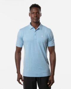 Branded TravisMathew The Heater Polo Heather Heritage Blue