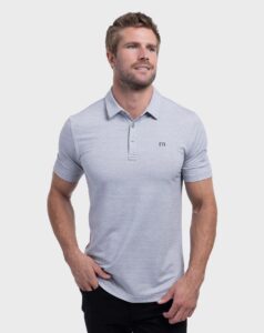 Branded TravisMathew The Heater Polo Heather Microchip