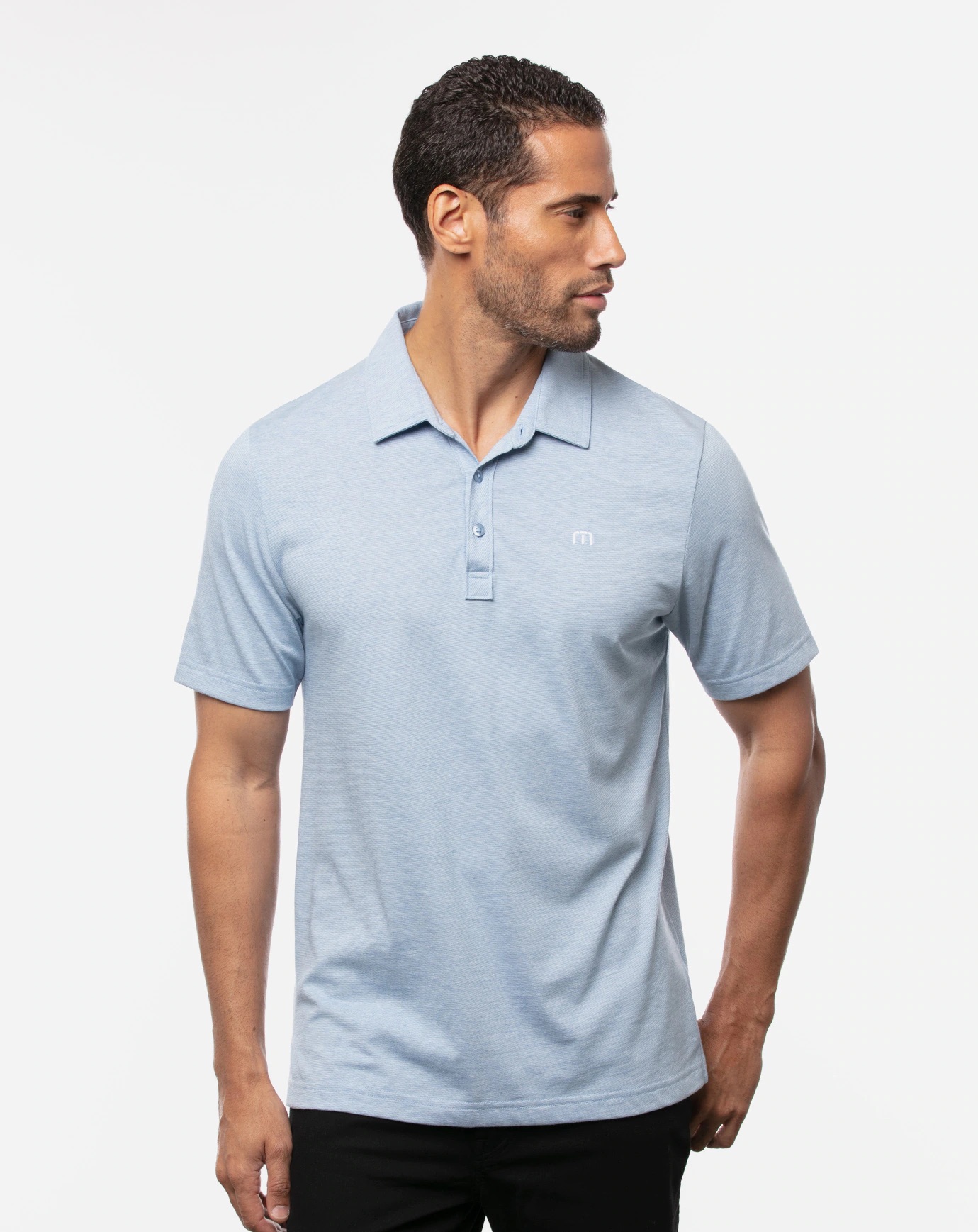 Branded TravisMathew The Zinna Polo Heather Blue