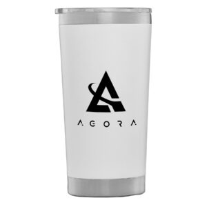 Branded Whistler – 20 oz. Double-Wall Stainless Tumbler White