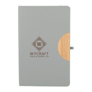 Branded Kaya Recycled and Bamboo JournalBook Gray