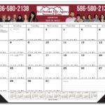 Custom Branded Desk Planner Blotter Calendar – Full Color - Black