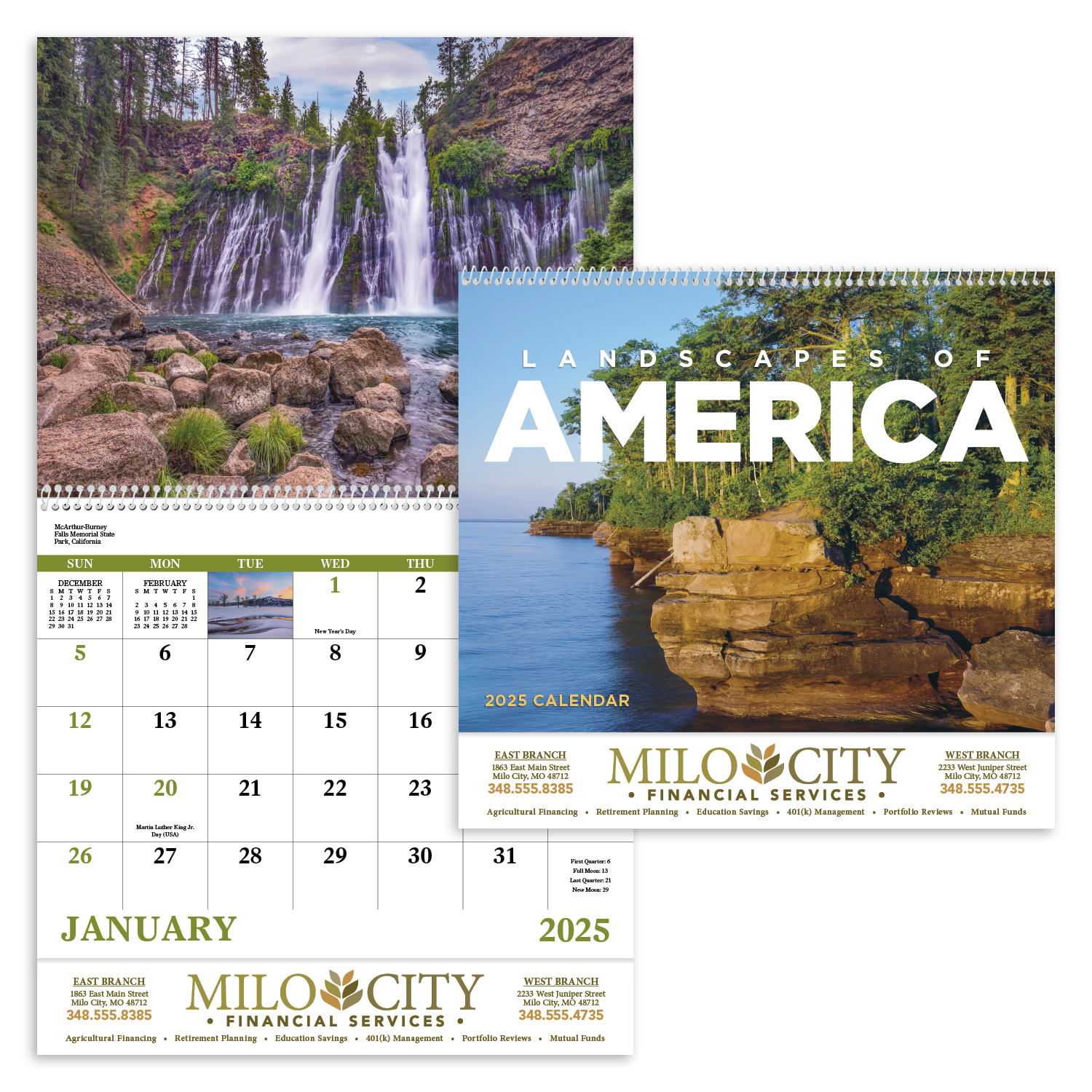 Custom Branded Landscapes of America calendar - Standard