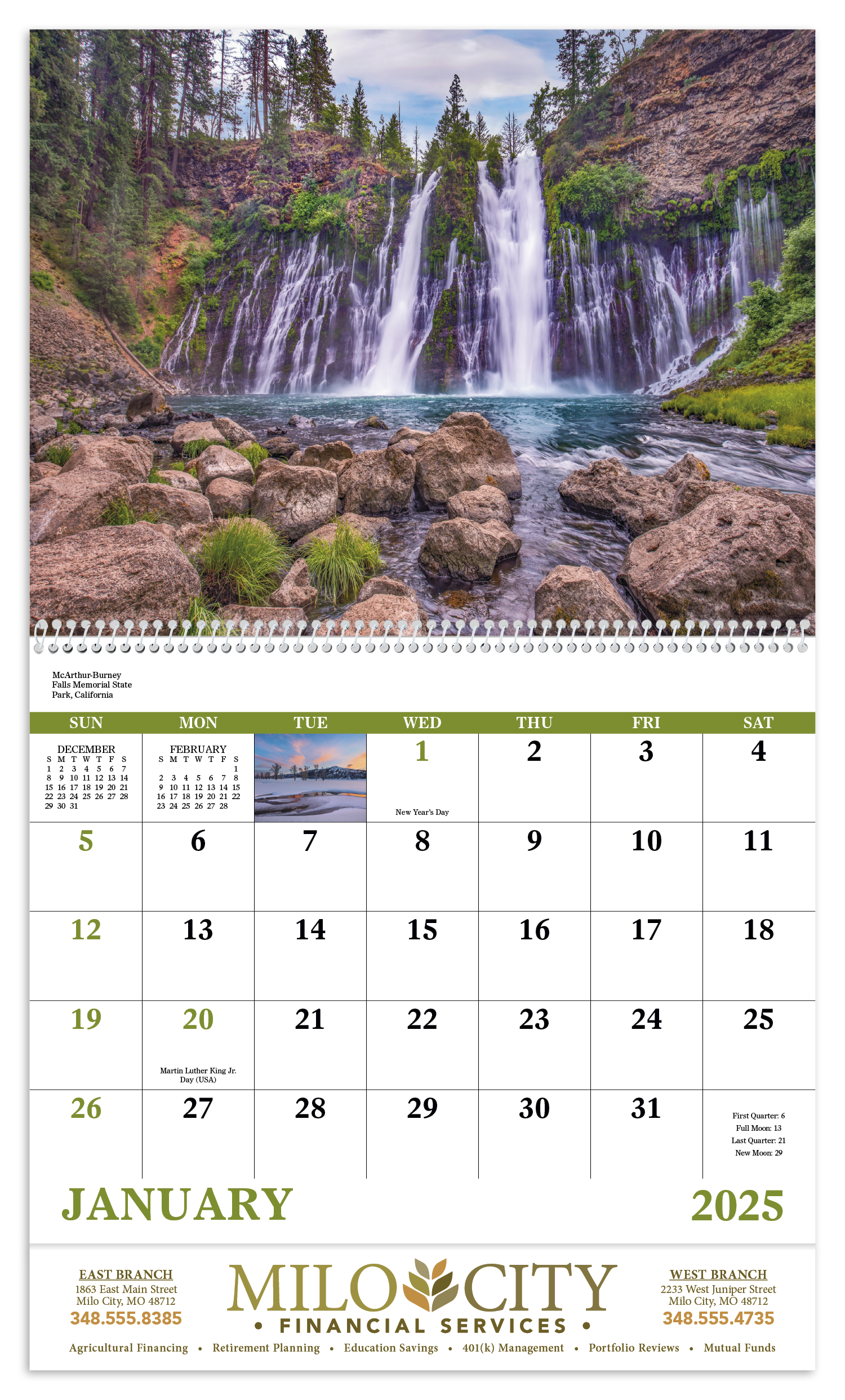 Custom Branded Landscapes of America calendar