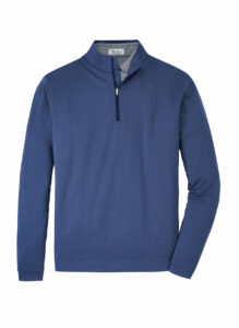 Branded Peter Millar Men’s Perth Performance Melange Quarter-Zip Navy