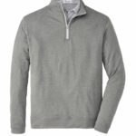 Branded Peter Millar Men’s Perth Performance Melange Quarter-Zip Smoke