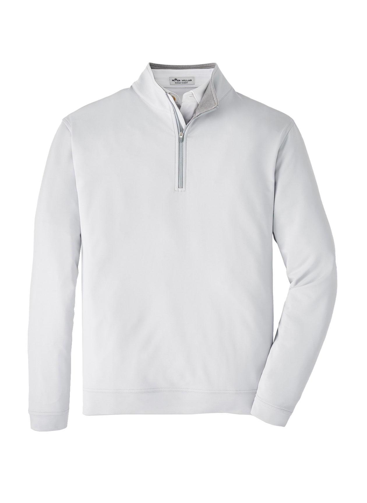 Custom Branded Peter Millar Quarter Zips - British Grey