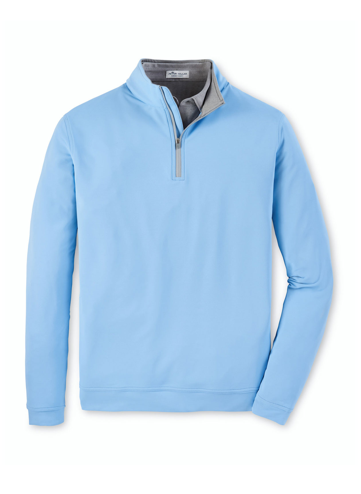 Branded Peter Millar Men’s Perth Stretch Loop Terry Quarter-Zip Cottage Blue