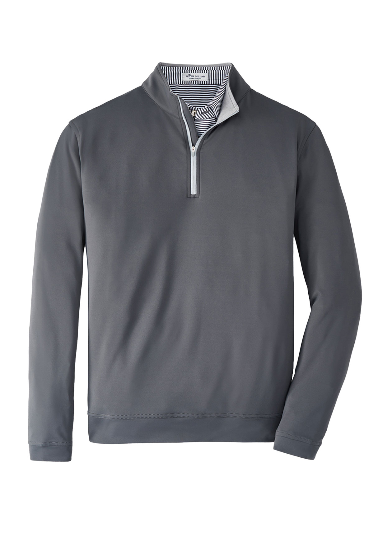 Branded Peter Millar Men’s Perth Stretch Loop Terry Quarter-Zip Iron