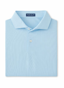 Branded Peter Millar Men’s Soul Performance Mesh Polo SP25 Blue Frost