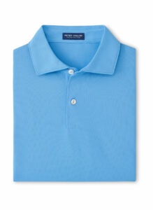 Branded Peter Millar Men’s Soul Performance Mesh Polo SP25 Fountain Blue