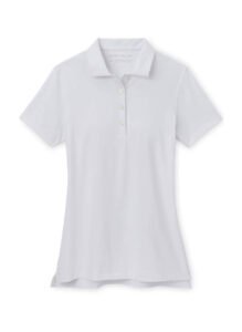 Branded Peter Millar Women’s Button Polo White