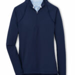 Branded Peter Millar Women’s Raglan Sleeve Perth Layer Quarter-Zip Navy