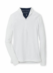 Branded Peter Millar Women’s Raglan Sleeve Perth Layer Quarter-Zip White