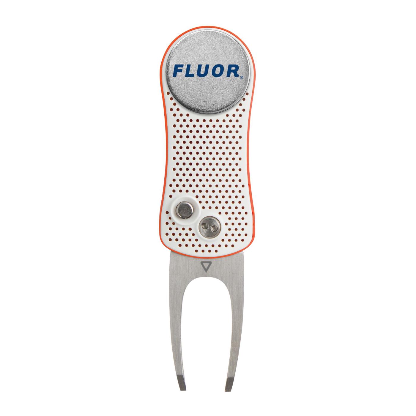 Custom Branded Ahead Switchfix Divot Repair Tool - White/Orange